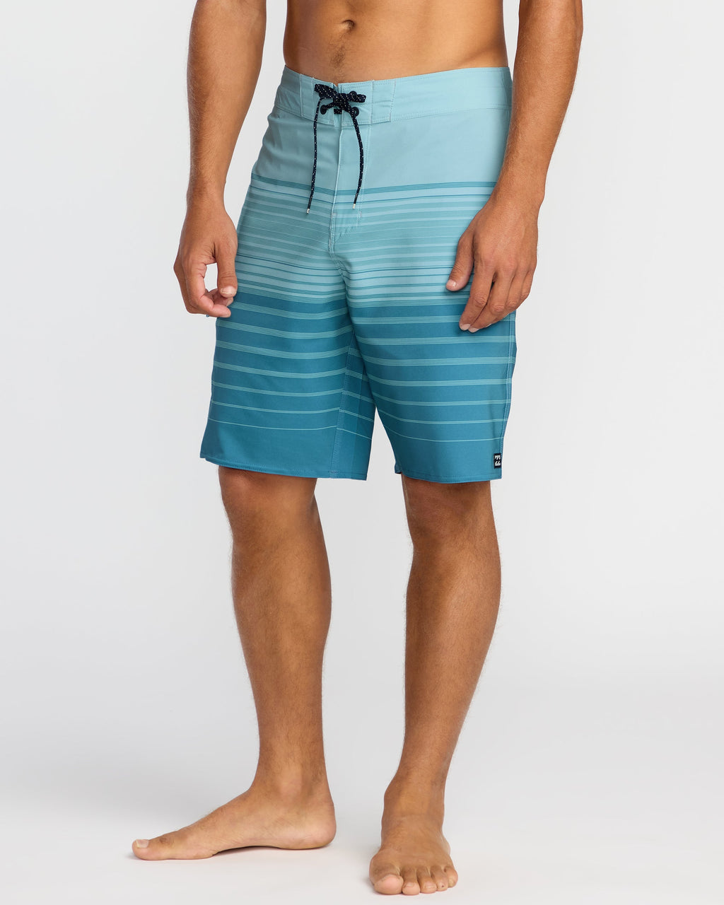 All Day Stripe Pro Performance 20 Boardshorts - Dusty Blue