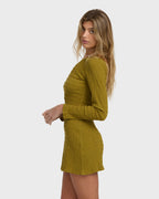 Dream Life Mini Dress - Moss