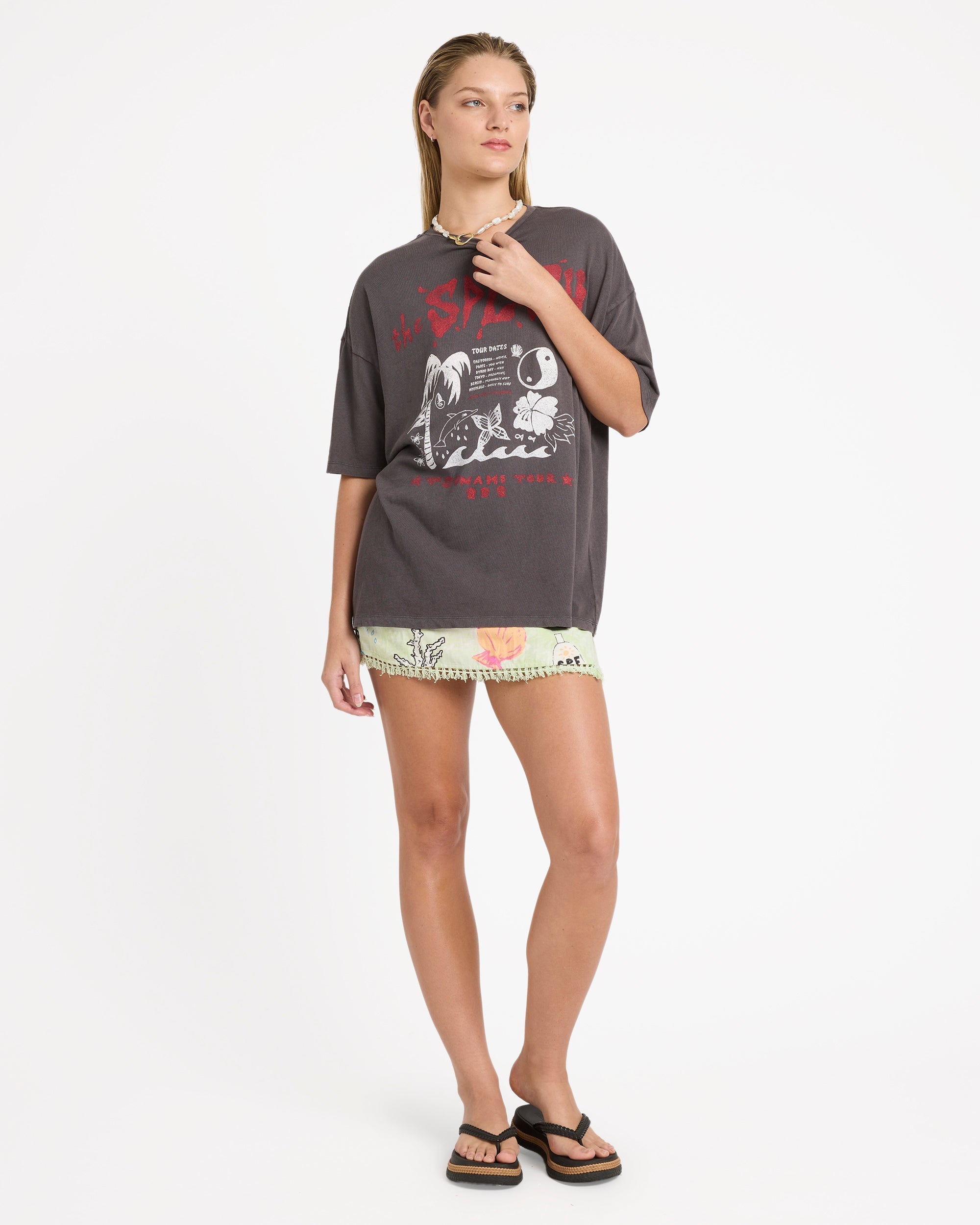 Lottie Hall Short Sleeve T-Shirt - Off Black