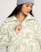 A/Div Barra Half Zip Sherpa Fleece - Green Haze