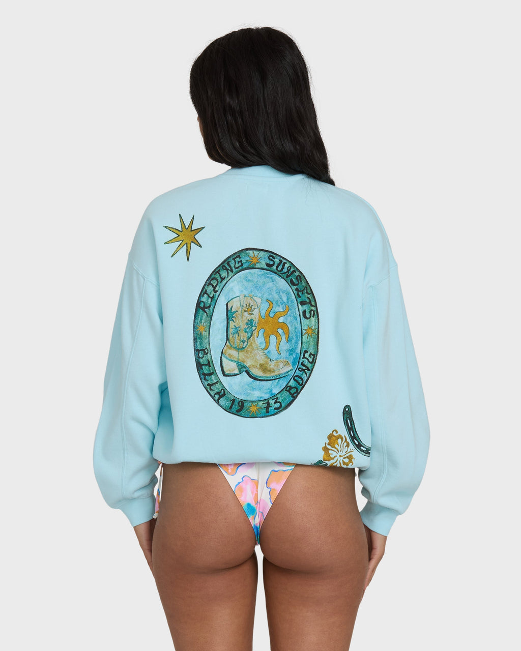 Sunset Rider Kendal Crewneck Sweatshirt - Clearwater