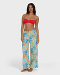 Palm Grove Elastic Waist Pants - Dream Blue