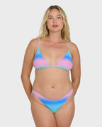 Sun Fade Slide Tall Triangle Bikini Top - Ocean Spray