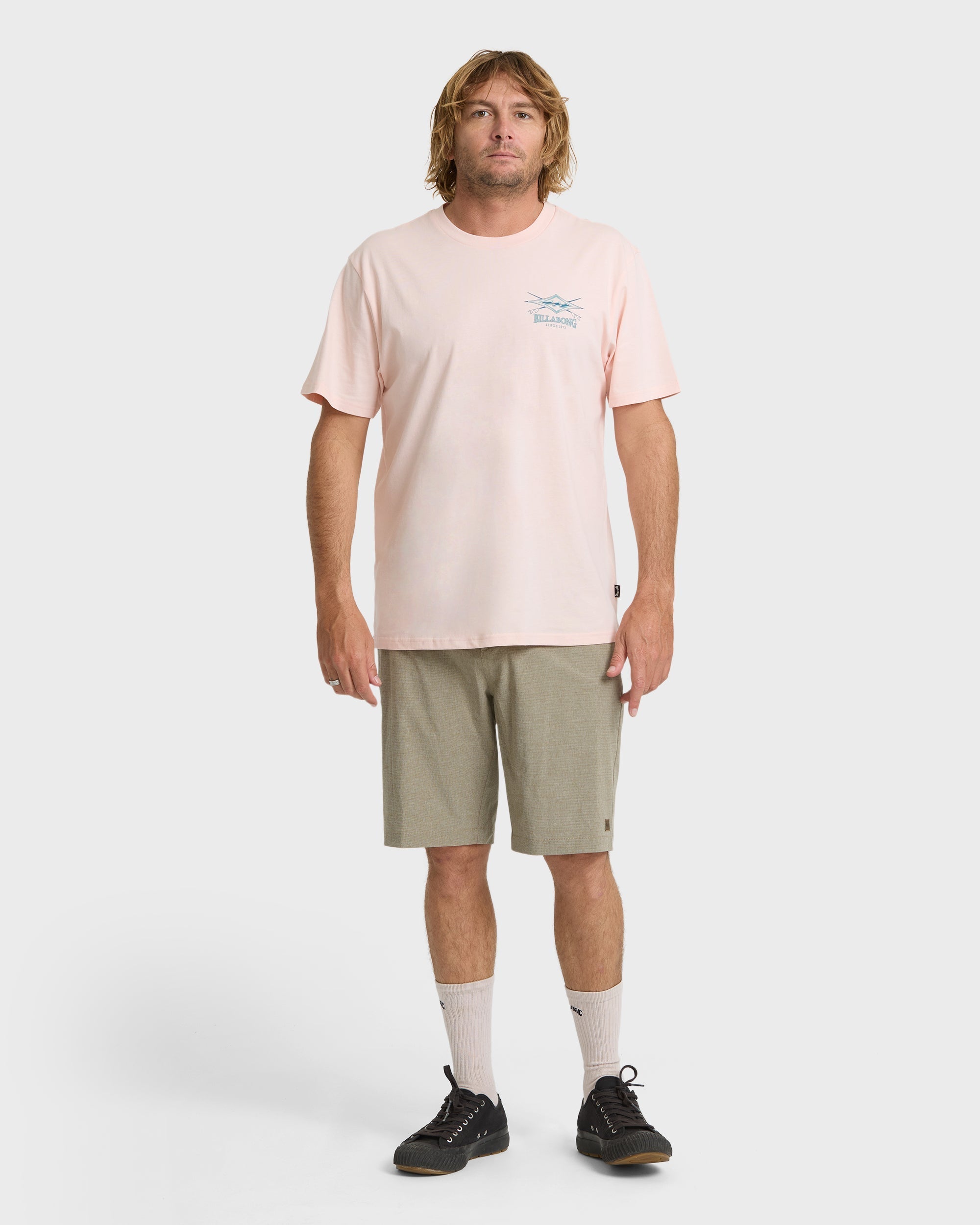 Crossboards Premium Short Sleeve Knit T-Shirt - Light Pink