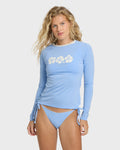 Simply UPF 50 Long Sleeve Crop Rashguard - Blue Bell