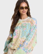 Love Crush Kendal Crewneck Sweatshirt - White Multi