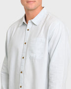 Garage Post Up Long Sleeve Oxford Shirt - Blue Smoke