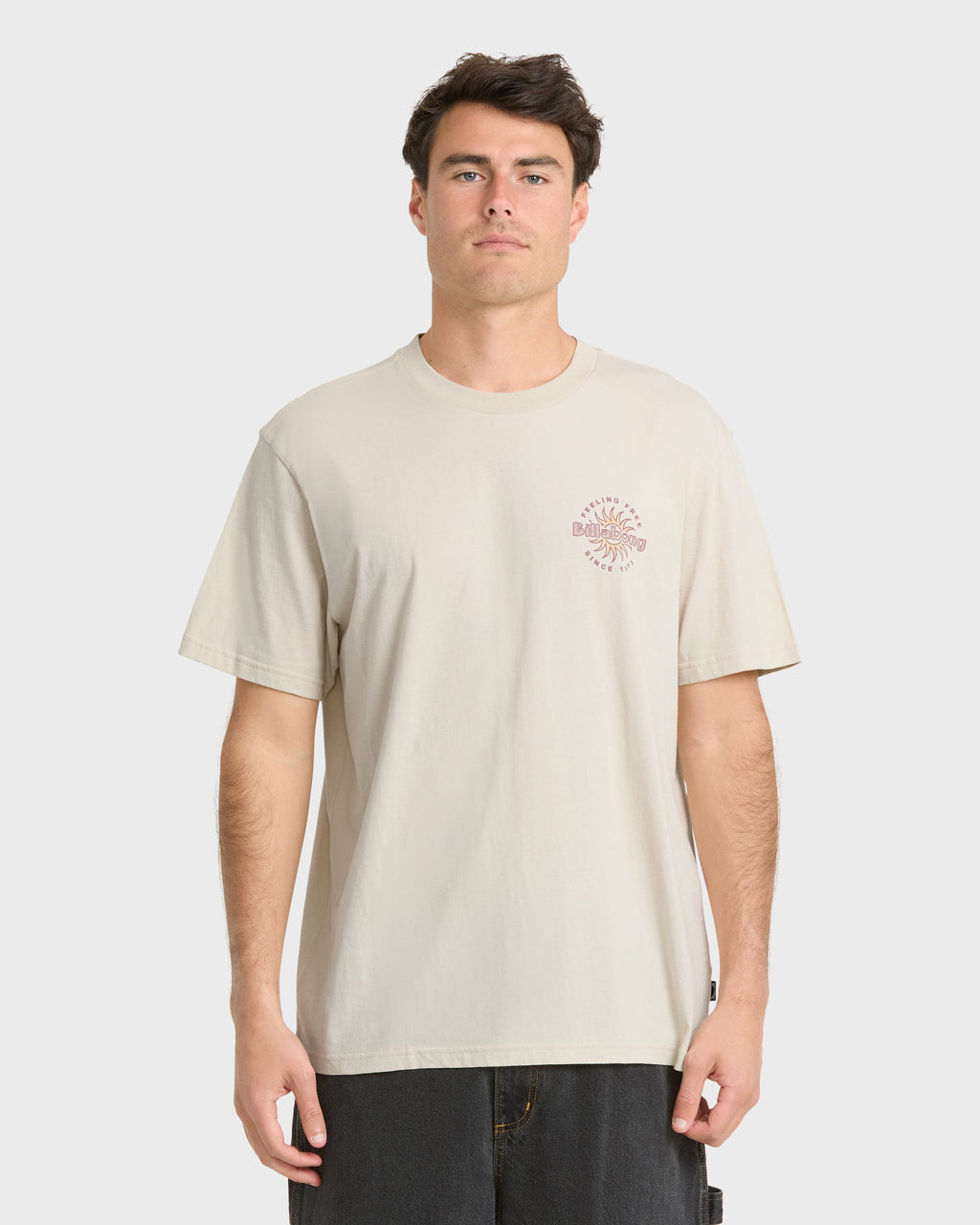 Single Fin Premium Short Sleeve Knit T-Shirt - Oatmeal