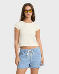 Jade Saltwashed Denim Shorts - Sea Blue