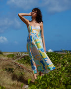 Island Life Midi Dress - Blue Multi